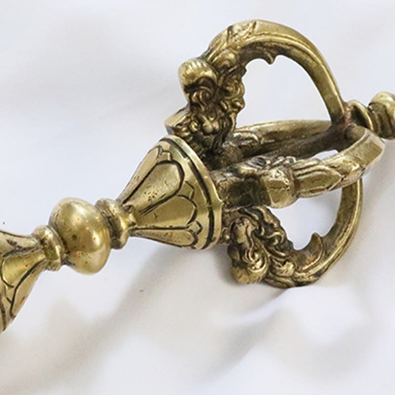 Buddha Stones Handmade Nepal Vajra Dorje Spiritual Power Copper Metal Home Decoration