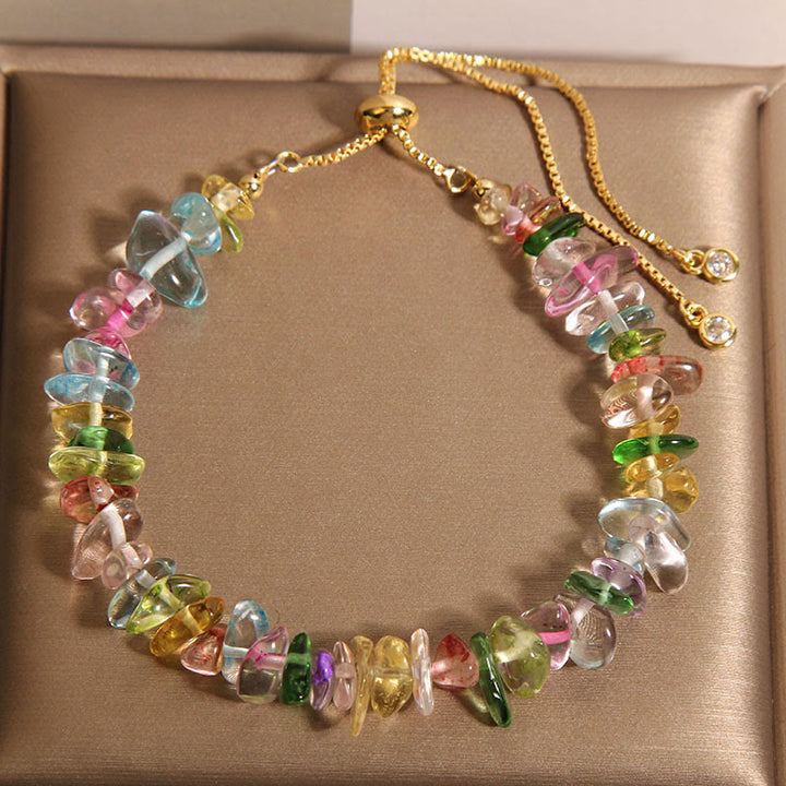 Buddha Stones Various Gravel Crystals White Crystal Blue Crystal Protection Bracelet