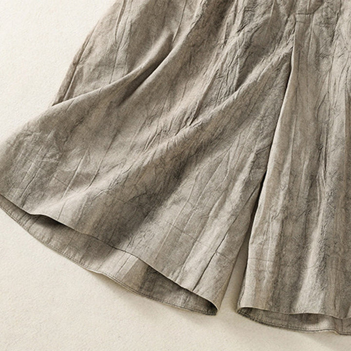 Buddha Stones Summer Casual Tie-dye Plain Cotton Women's Shorts With Pockets - image 15