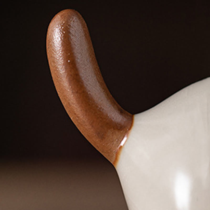 Buddha Stones Mini Lucky Cute Standing Cat Red Rope Bell Ceramic Figurine Decoration - image 13