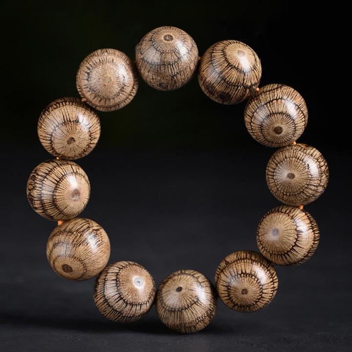 Buddha Stones Gnetum Wood Beads Protection Bracelet - 20mm(Wrist Circumference 14-17cm) - image 1