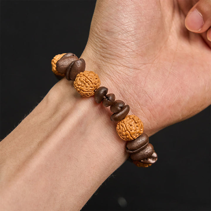 Buddha Stones Handmade Natural Coffee Beans Bodhi Seed Luck Bracelet - image 4