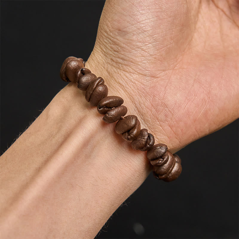 Buddha Stones Handmade Natural Coffee Beans Bracelet - image 5