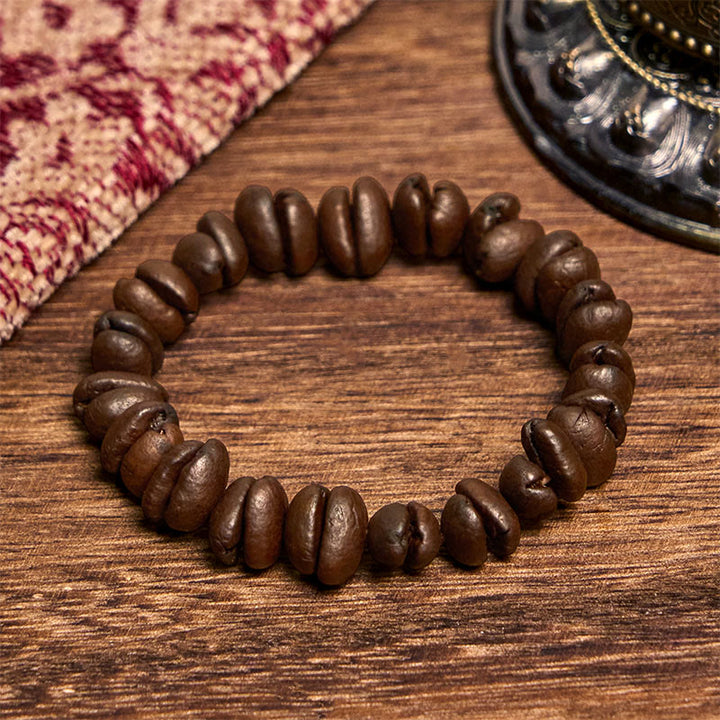 Buddha Stones Handmade Natural Coffee Beans Bracelet - Coffee Beans(Wrist Circumference 14-17cm) - image 6