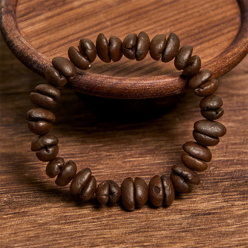 Buddha Stones Handmade Natural Coffee Beans Bracelet - image 8
