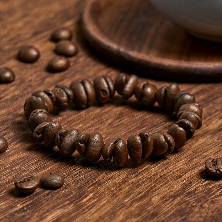 Buddha Stones Handmade Natural Coffee Beans Bracelet - image 7