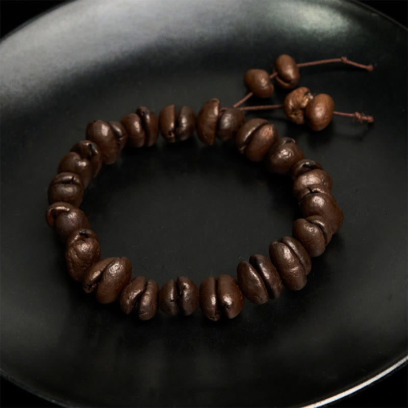 Buddha Stones Handmade Natural Coffee Beans Bracelet - image 4
