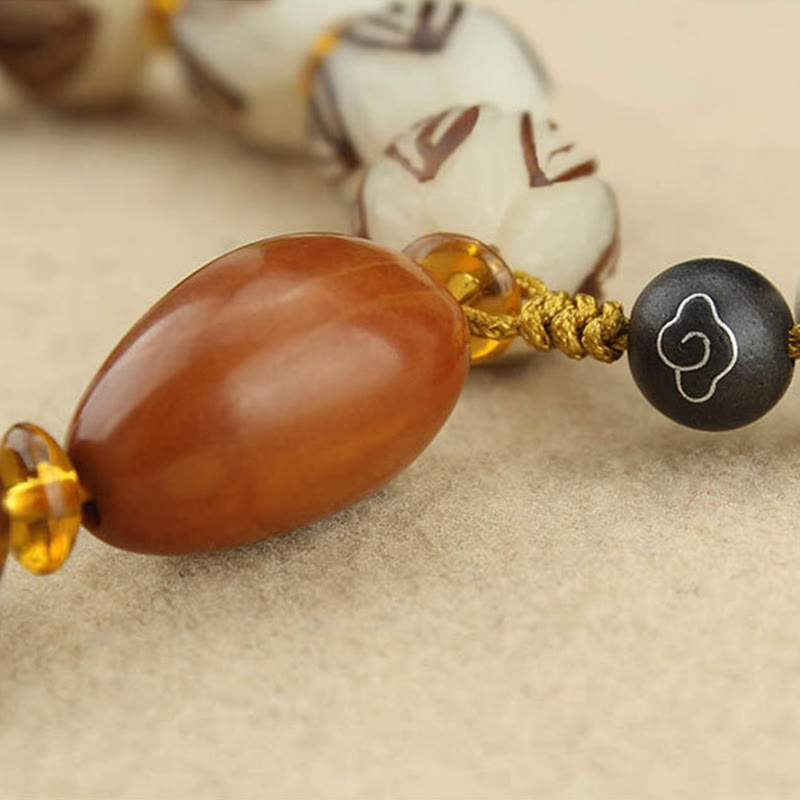 Buddha Stones Tibetan Mala White Bodhi Seed Peace Bracelet - image 15