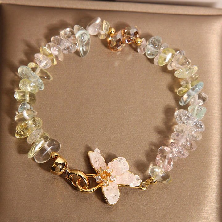 Buddha Stones Natural Irregular Gravel Amethyst Blue Crystal Wisteria Balance Bracelet - Colored Crystal(Wrist Circumference: 15-19cm) - image 7