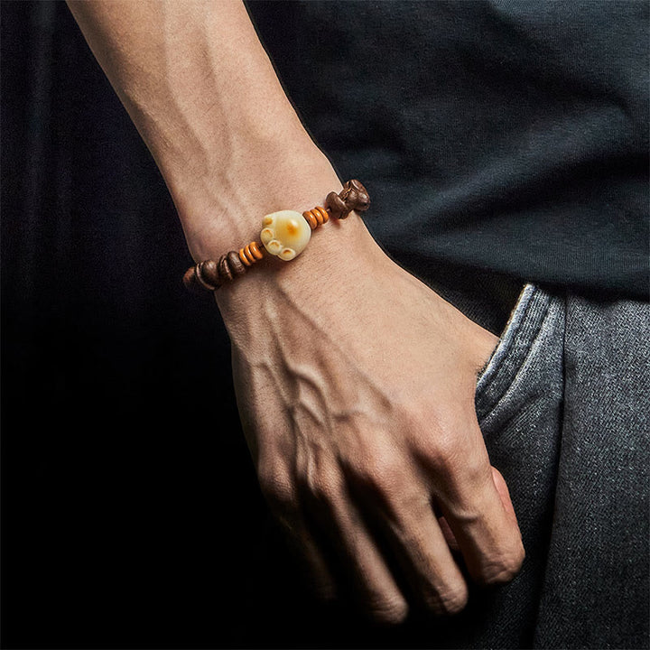 Buddha Stones Natural Cat's Paw Coffee Beans Bodhi Seed Beads Bracelet - image 5