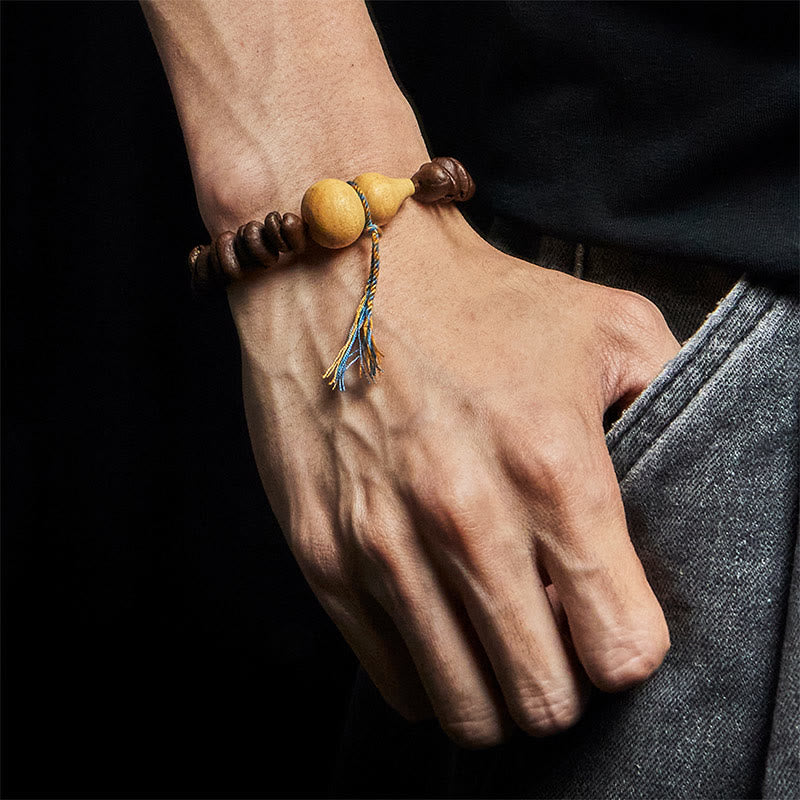 Buddha Stones Natural Gourd Coffee Beans Bracelet - image 5