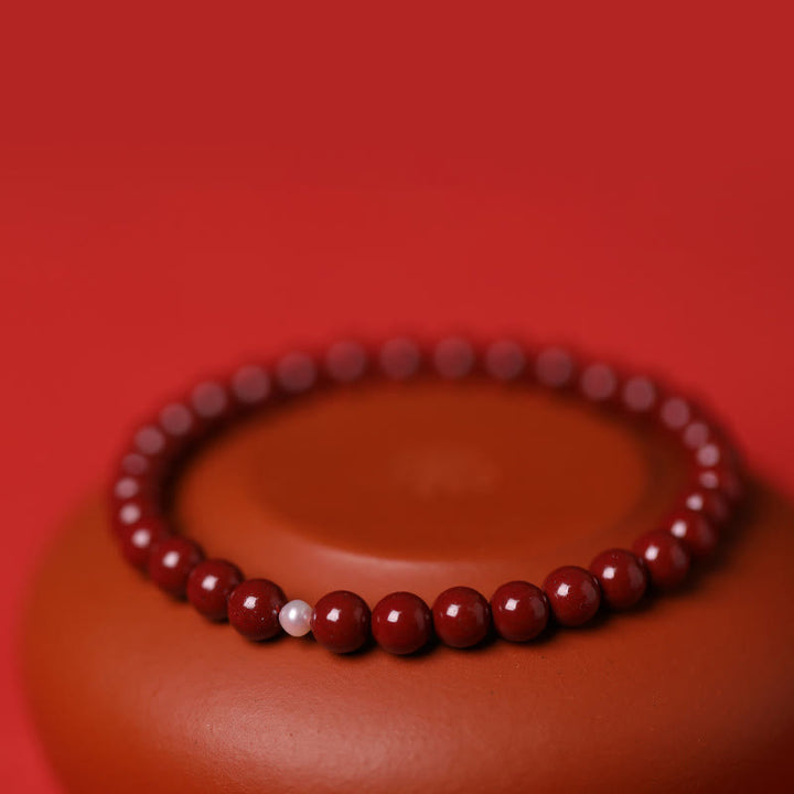 Buddha Stones Gourd Pearl Cinnabar Blessing Beads Bracelet - image 11