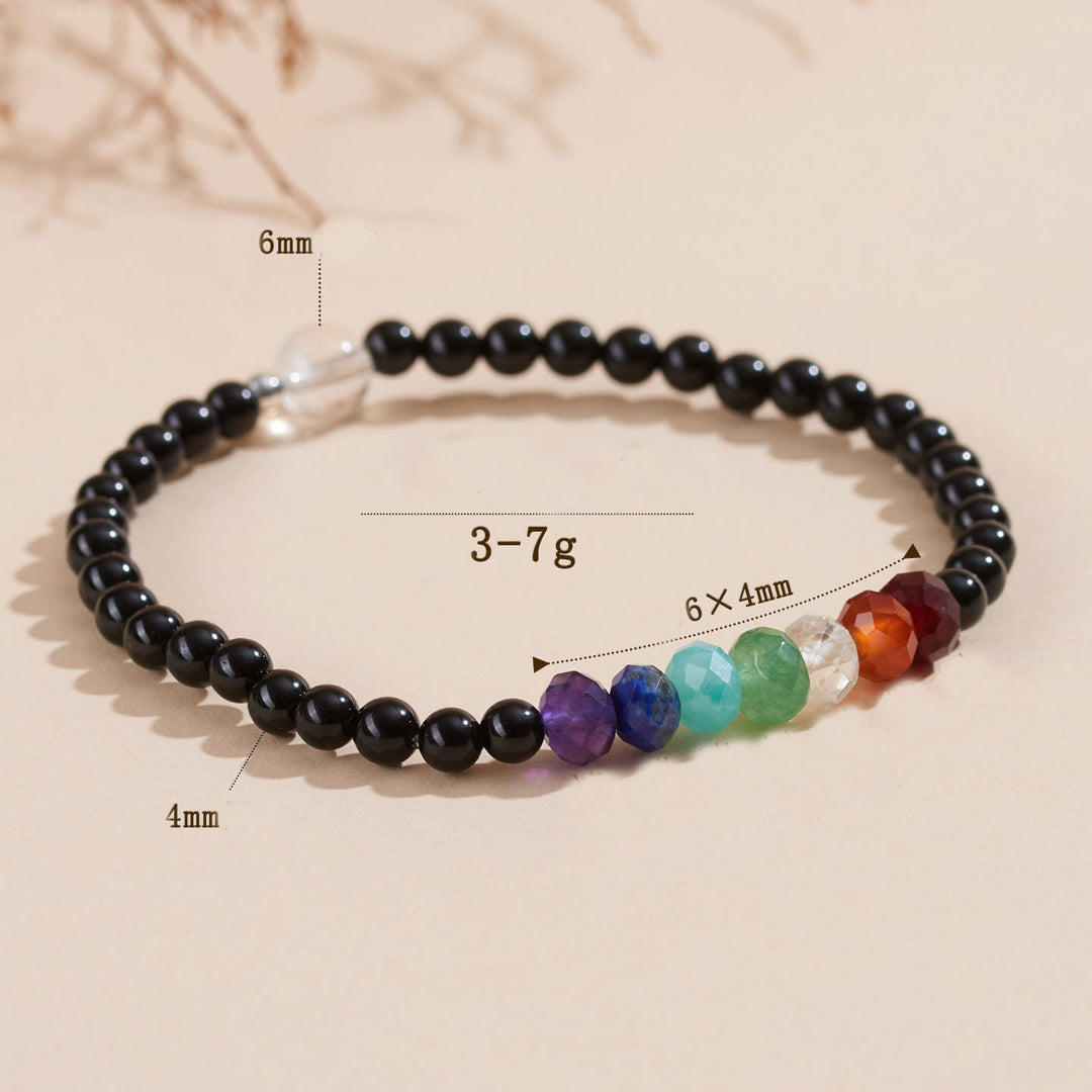 Buddha Stones Ultra-fine 4mm Black Tourmaline Colorful Stone Bracelet - image 5
