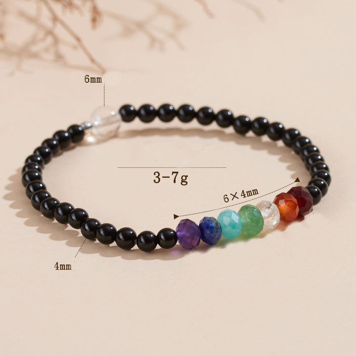 Buddha Stones Ultra-fine 4mm Black Tourmaline Colorful Stone Bracelet - image 5