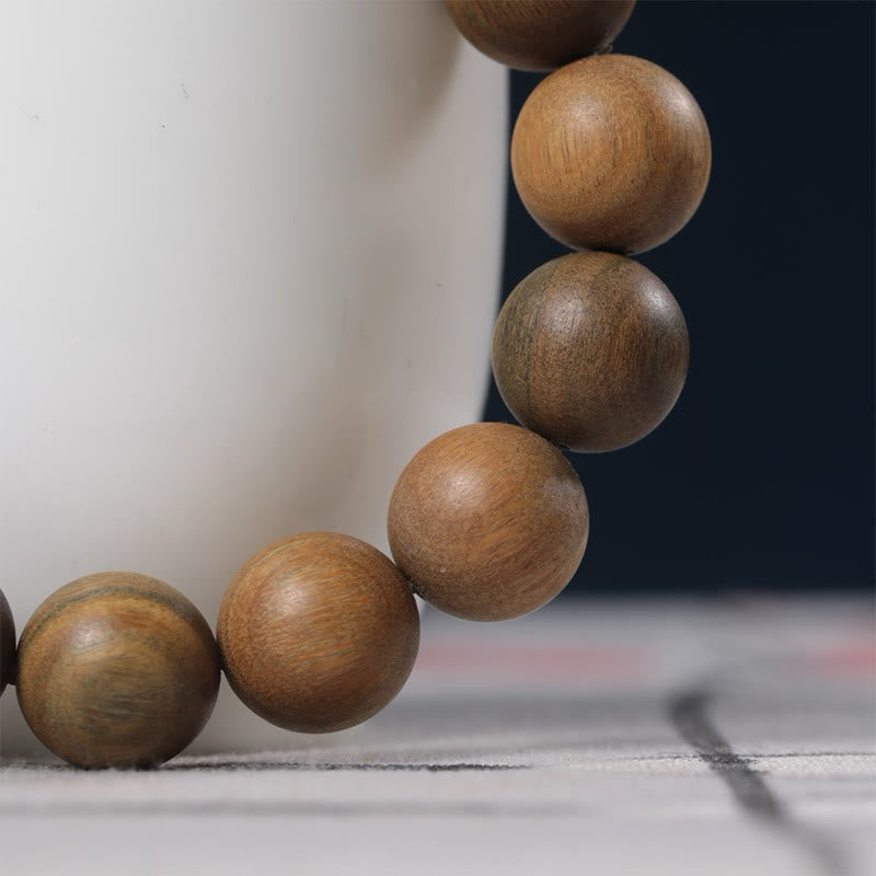 Buddha Stones Green Sandalwood Pixiu Attract Wealth Bracelet - image 12