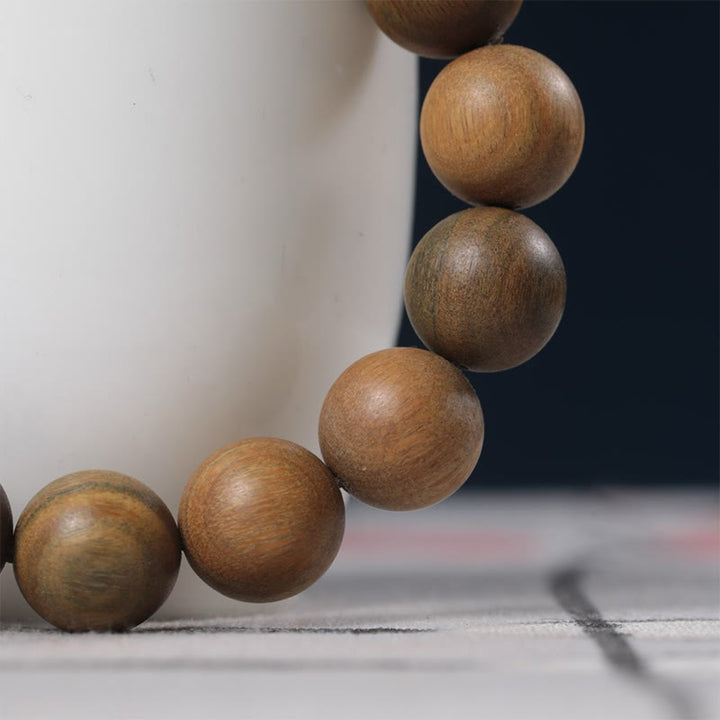 Buddha Stones Green Sandalwood Pixiu Attract Wealth Bracelet - image 12