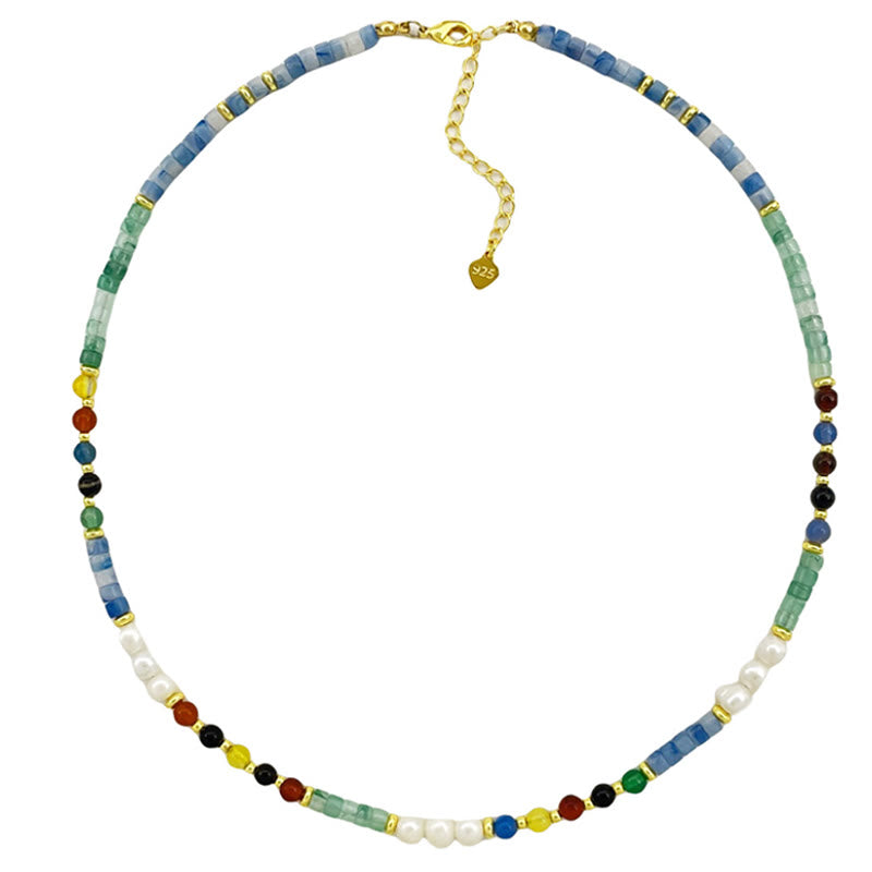 Buddha Stones Pearl Glass Healing Necklace Pendant - image 8