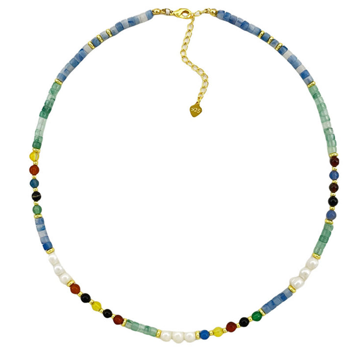 Buddha Stones Pearl Glass Healing Necklace Pendant - image 8