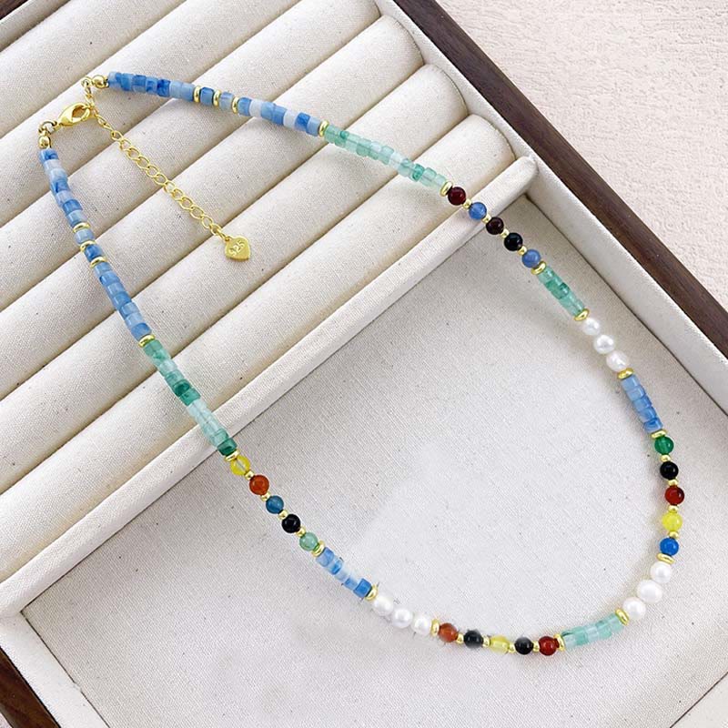 Buddha Stones Pearl Glass Healing Necklace Pendant - image 2