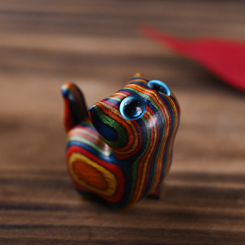 Buddha Stones Rainbow Eucalyptus Cute Cat Animals Calm Decoration - Blue Eye(33*21*32mm) - image 1