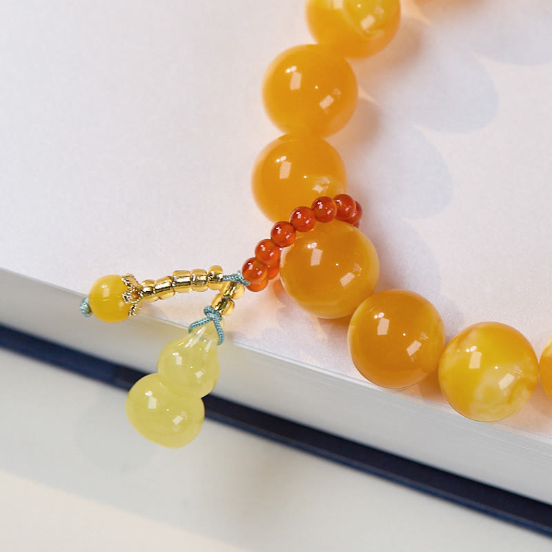 Buddha Stones Amber Gourd Multilayer Confidence Bracelet - image 4