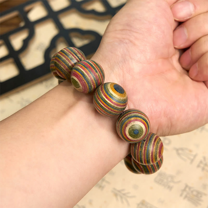 Buddha Stones Colorful Rainbow Eucalyptus Balance Bracelet - image 5