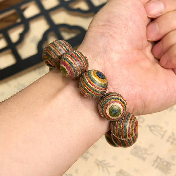 Buddha Stones Colorful Rainbow Eucalyptus Balance Bracelet - image 5