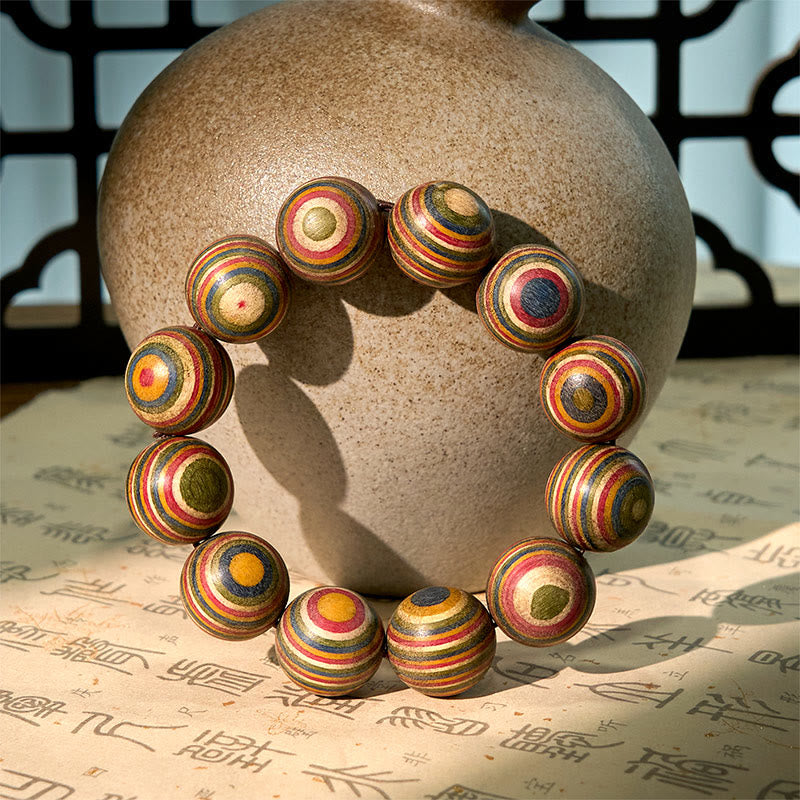 Buddha Stones Colorful Rainbow Eucalyptus Balance Bracelet - image 3