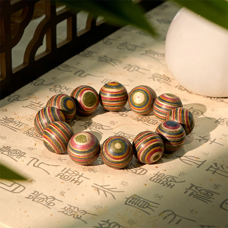 Buddha Stones Colorful Rainbow Eucalyptus Balance Bracelet - image 7