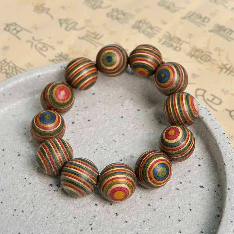 Buddha Stones Colorful Rainbow Eucalyptus Balance Bracelet - image 6