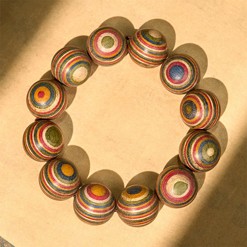 Buddha Stones Colorful Rainbow Eucalyptus Balance Bracelet - image 2