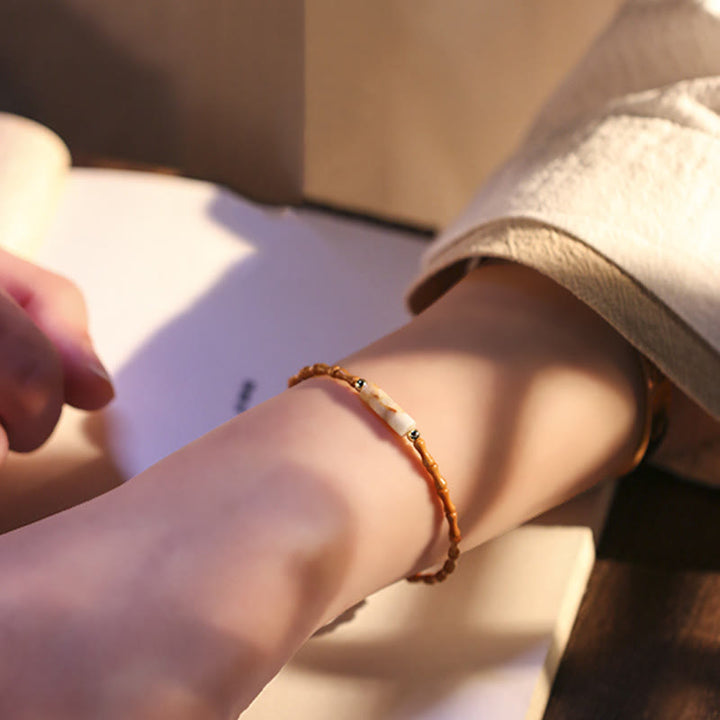 Buddha Stones Ultra-fine Olive Pit Peace Bracelet - image 5