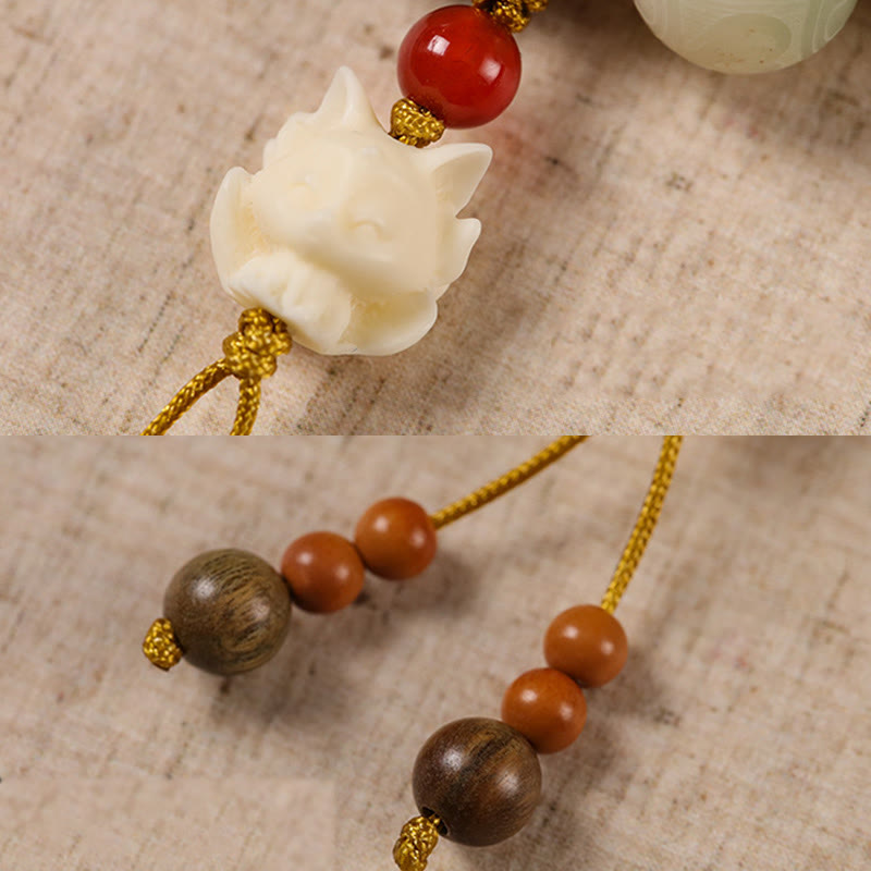 Buddha Stones Gradient Bodhi Seed Om Mani Padme Hum Carved Zakiram Peace Bracelet - image 16