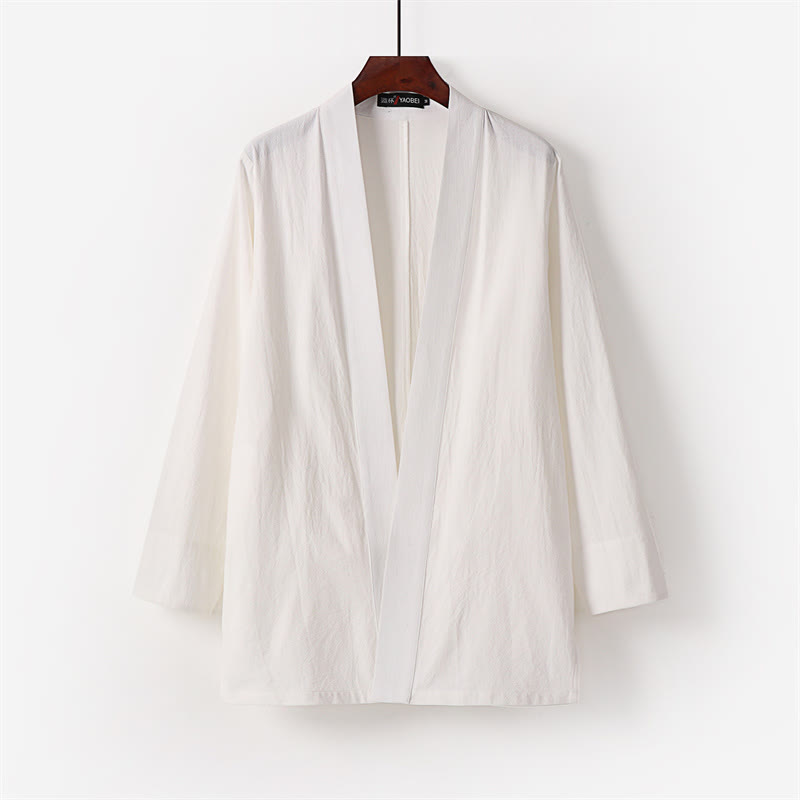 Buddha Stones 2Pcs Cotton Kimono Ankle-Length Pants Men's Meditation Cloth Set - image 4