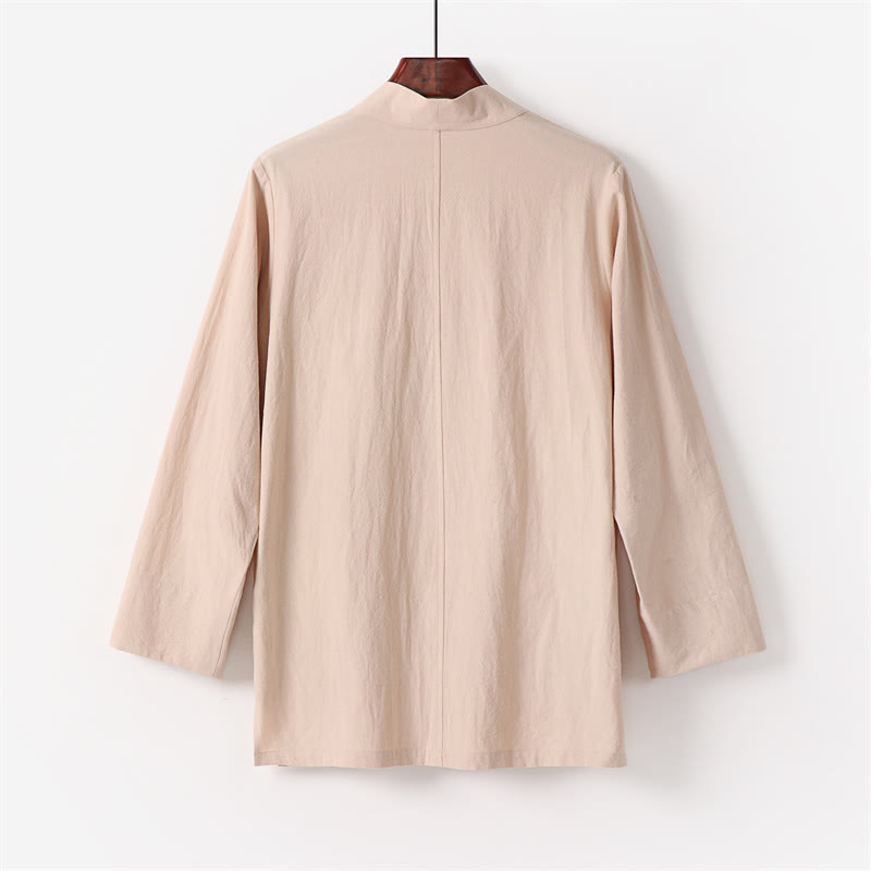 Buddha Stones 2Pcs Cotton Kimono Ankle-Length Pants Men's Meditation Cloth Set - image 12