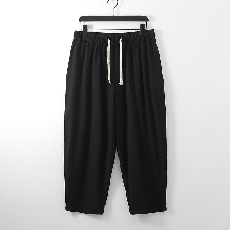 Buddha Stones 2Pcs Cotton Kimono Ankle-Length Pants Men's Meditation Cloth Set - image 9