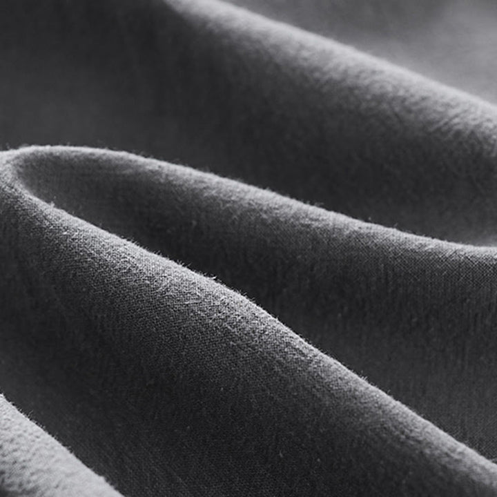 Buddha Stones 2Pcs V-Neck Cotton Half Sleeve Shirt Pants With Pockets Men's Meditation Cloth Set - image 16