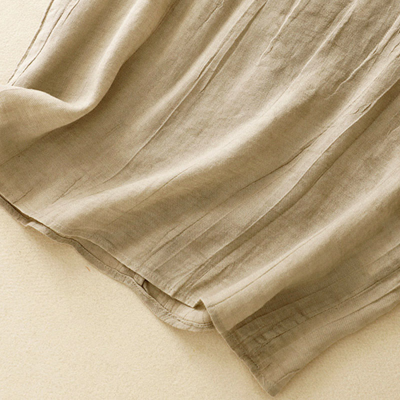 Buddha Stones Summer Pure Color Wrinkle Lace-up Sleeveless Vest Women's Waistcoat - image 10