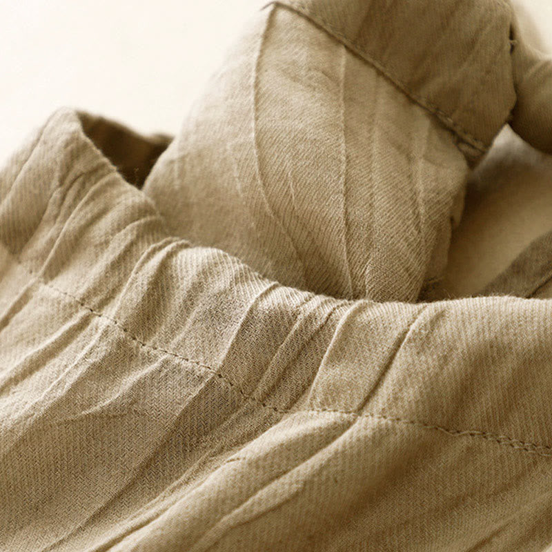 Buddha Stones Summer Pure Color Wrinkle Lace-up Sleeveless Vest Women's Waistcoat - image 11