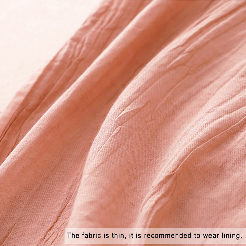 Buddha Stones Summer Pure Color Wrinkle Lace-up Sleeveless Vest Women's Waistcoat - image 3