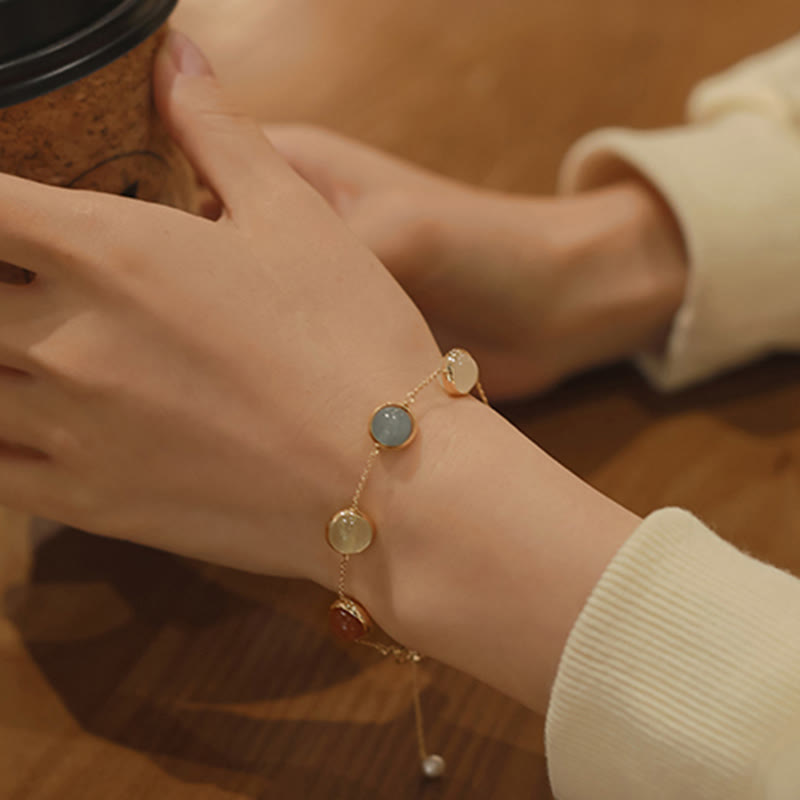 Buddha Stones Colorful Crystal Amethyst Strawberry Quartz Balance Bracelet - image 17