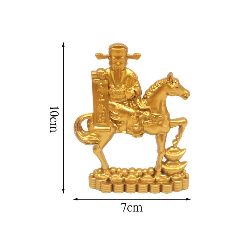Buddha Stones  "Get Rich Now" Year of the Horse God of Wealth Ingots Prosperity Alloy Home Decoration - image 4