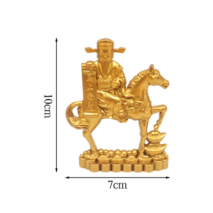 Buddha Stones Chinese Zodiac Year Of The Horse Attract Fortune Prosperity Home Decoration - Horse God of Wealth 7*10cm - image 19