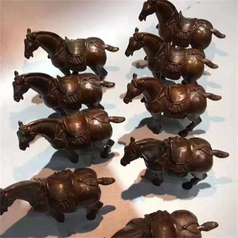Buddha Stones Ancient Year of the Horse Alloy Home Decoration 7.5*2.6*7 cm - image 4