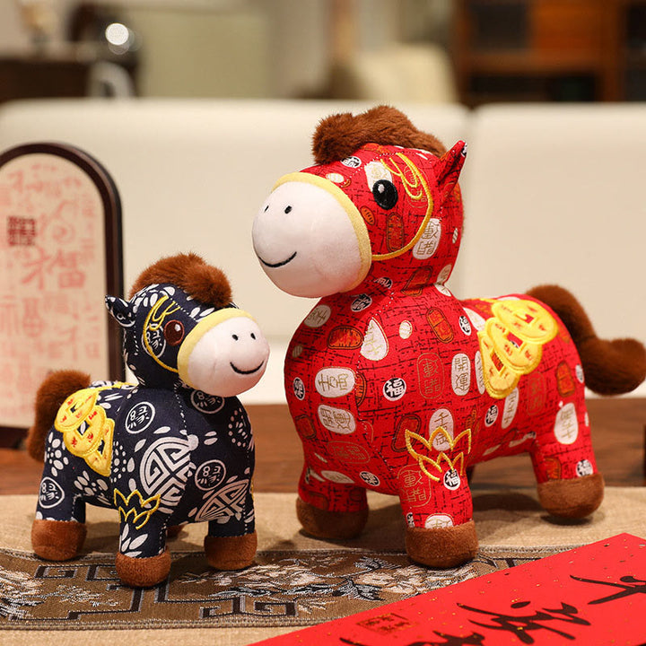 Buddha Stones Year of the Horse Copper Coins Plush Doll Home Decoration - image 17