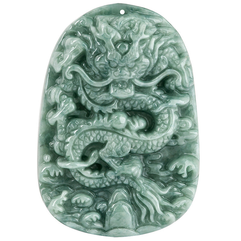 Buddha Stones Chinese Zodiac Dragon Jade Prosperity Necklace Bead String Pendant - image 10