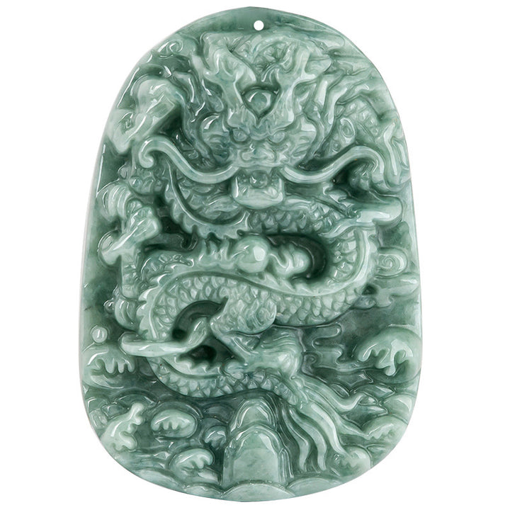 Buddha Stones Chinese Zodiac Dragon Jade Prosperity Necklace Bead String Pendant - image 10