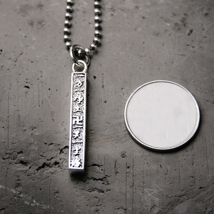 925 Sterling Silver Tibetan Om Mani Padme Hum Buddha Swastika Symbol Wisdom Necklace Pendant - image 4