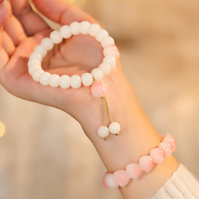 Buddha Stones Natural Bodhi Seed Lovely Paw Lucky Cat Paw Peace Bracelet - image 7