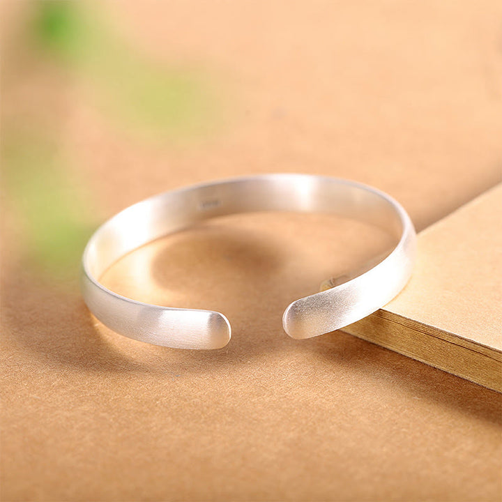 Buddha Stones 999 Sterling Silver Koi Fish Luck Cuff Bracelet Bangle - image 3